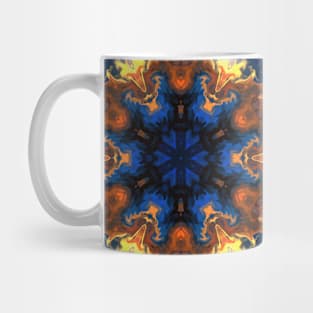 Psychedelic Hippie Yellow and Blue Mug